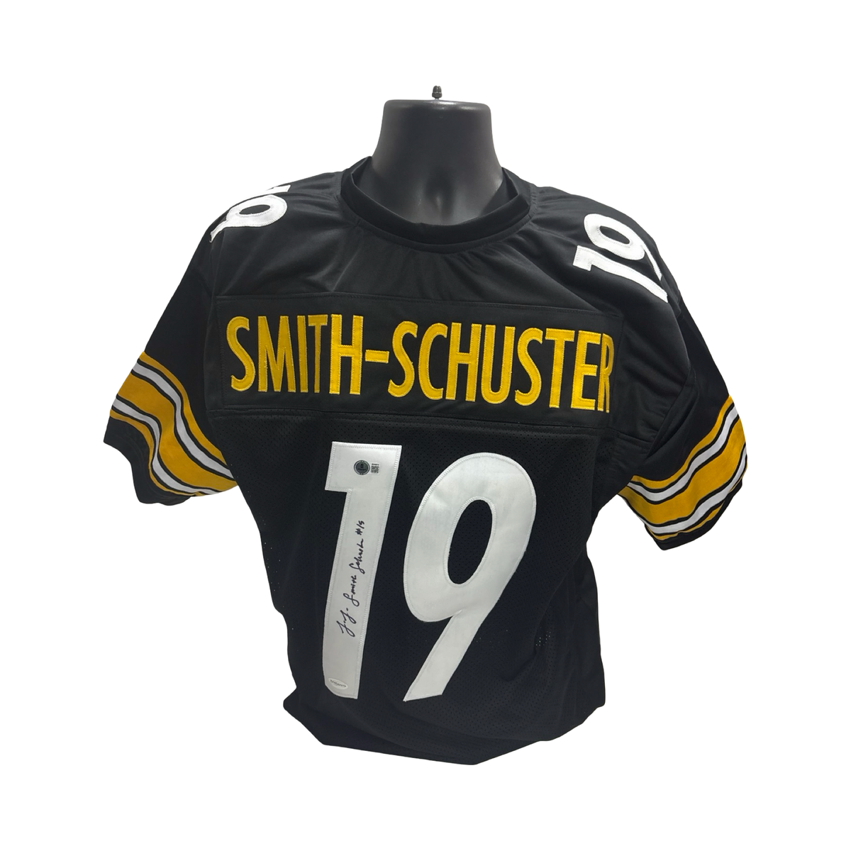 Juju Smith-Schuster Black Pittsburgh Steelers Autographed Jersey Beckett BAS product image 1, provided for visual reference