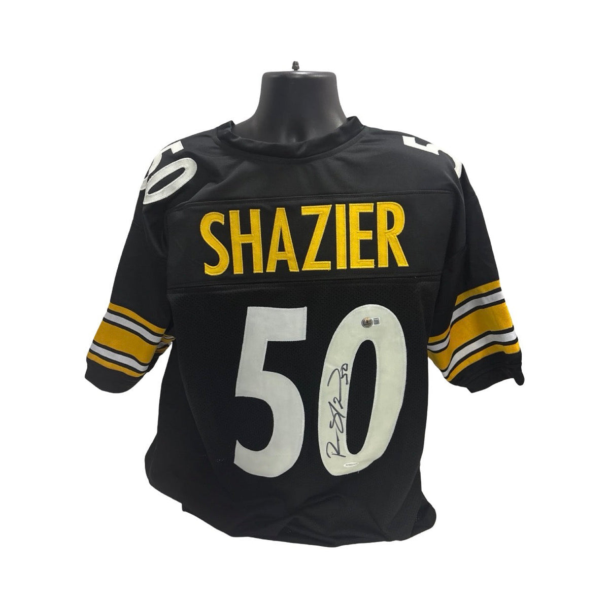 Ryan Shazier Black Pittsburgh Steelers Autographed Jersey Beckett BAS product image 1, provided for visual reference and