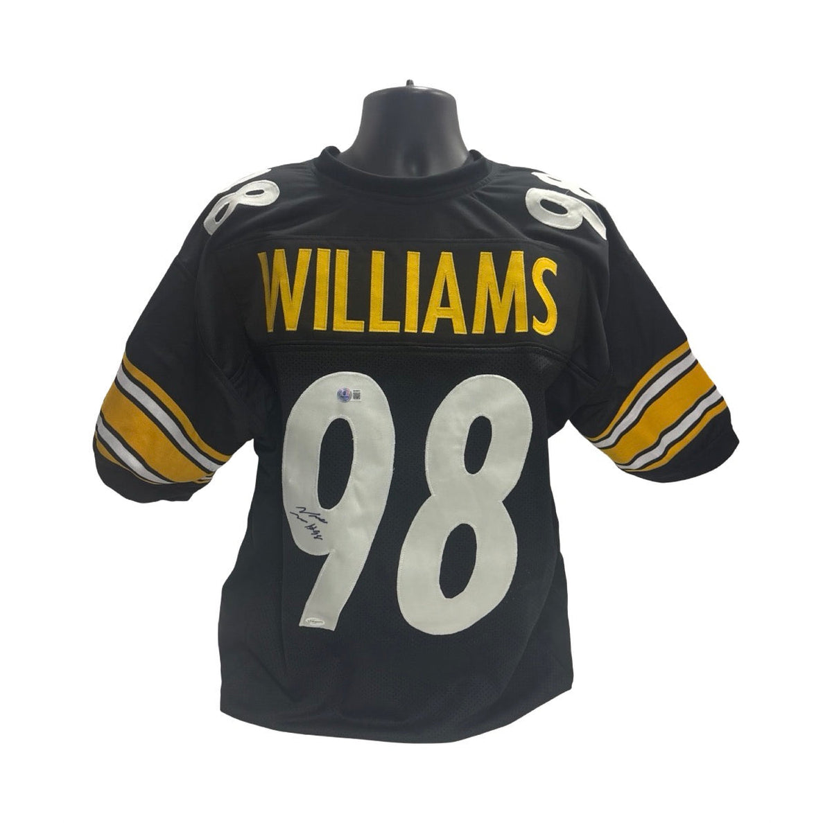Vince Williams Black Pittsburgh Steelers Autographed Jersey Beckett BAS product image 1, provided for visual reference and