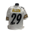 Brian Allen White Pittsburgh Steelers Autographed Jersey Beckett BAS product image 1, provided for visual reference and