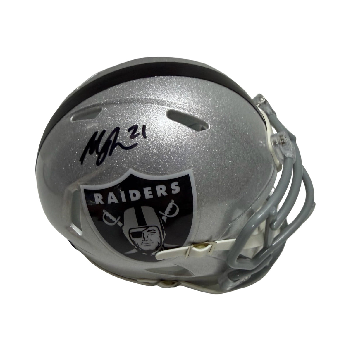 Maurice Jones-Drew Las Vegas Raiders Mini Helmet BAS product image 1, provided for visual reference and product detail review