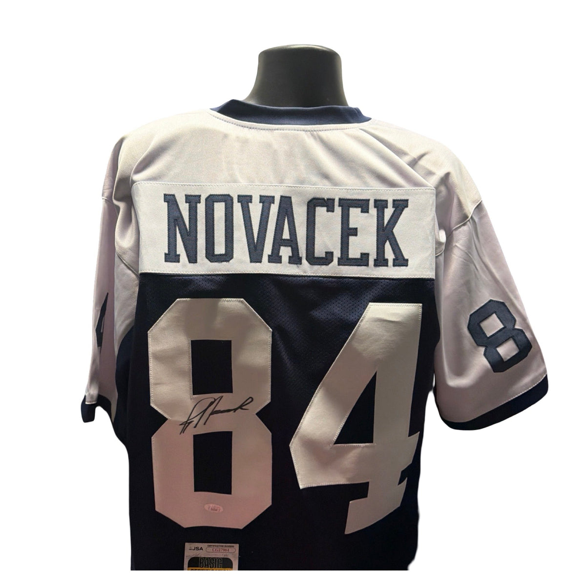 Jay Novacek Dallas Cowboys NFL Jersey Signed Autographed JSA COA LOA product image 1, provided for visual reference and