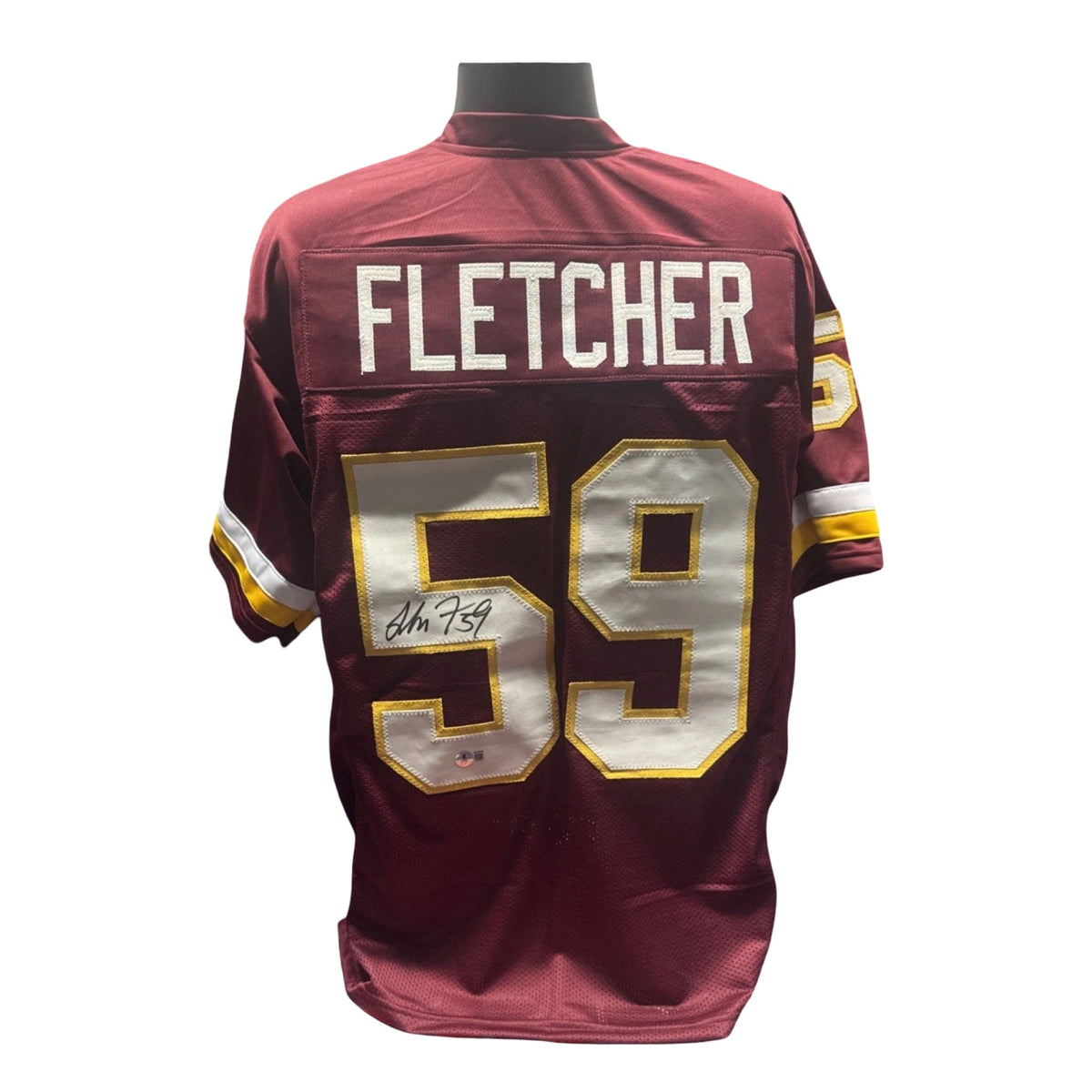 London Fletcher Signed Autographed Washington Redskins Red Jersey Beckett COA BAS product image 1, provided for visual