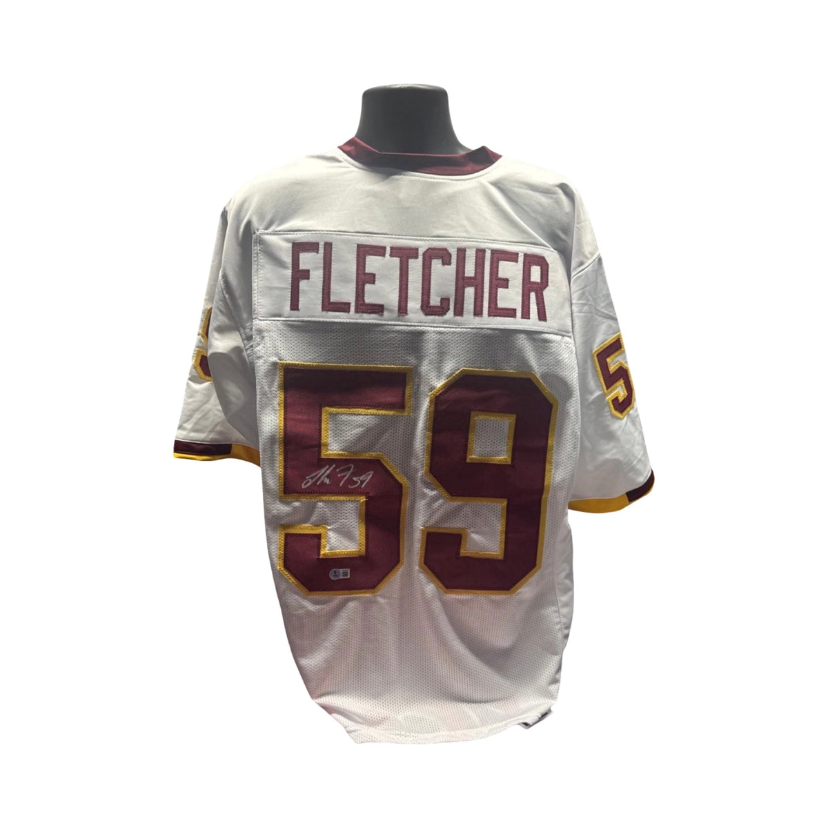 London Fletcher Signed Autographed Washington Redskins White Jersey Beckett COA BAS product image 1, provided for visual