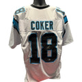 Jalen Coker Signed White Jersey Carolina Panthers Autographed Beckett BAS COA product image 1, provided for visual reference