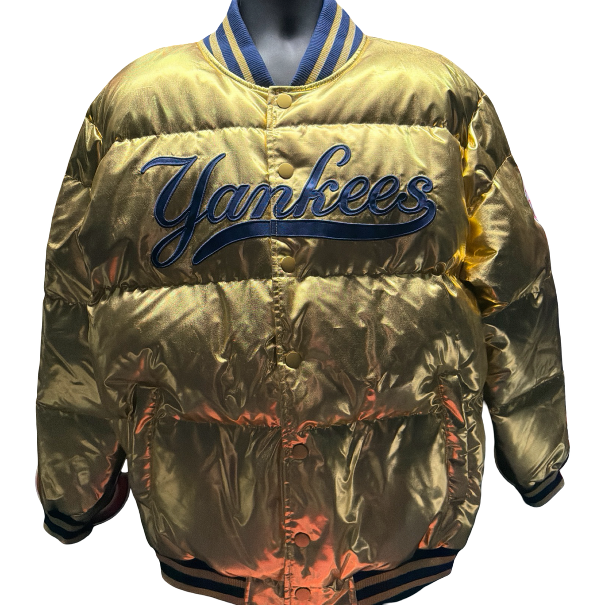 Gold New York Yankee Starter Jacket Large product image 1, provided for visual reference and product detail review