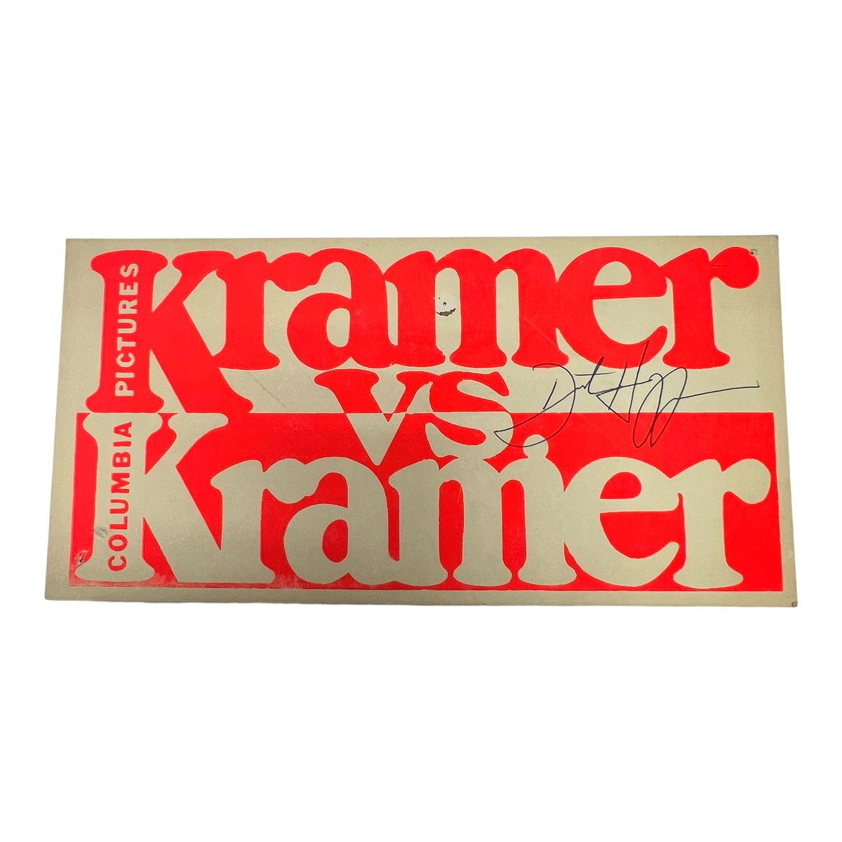 Dustin Hoffman Autographed Kramer Vs Kramer Parking Sign JSA product image 1, provided for visual reference and product