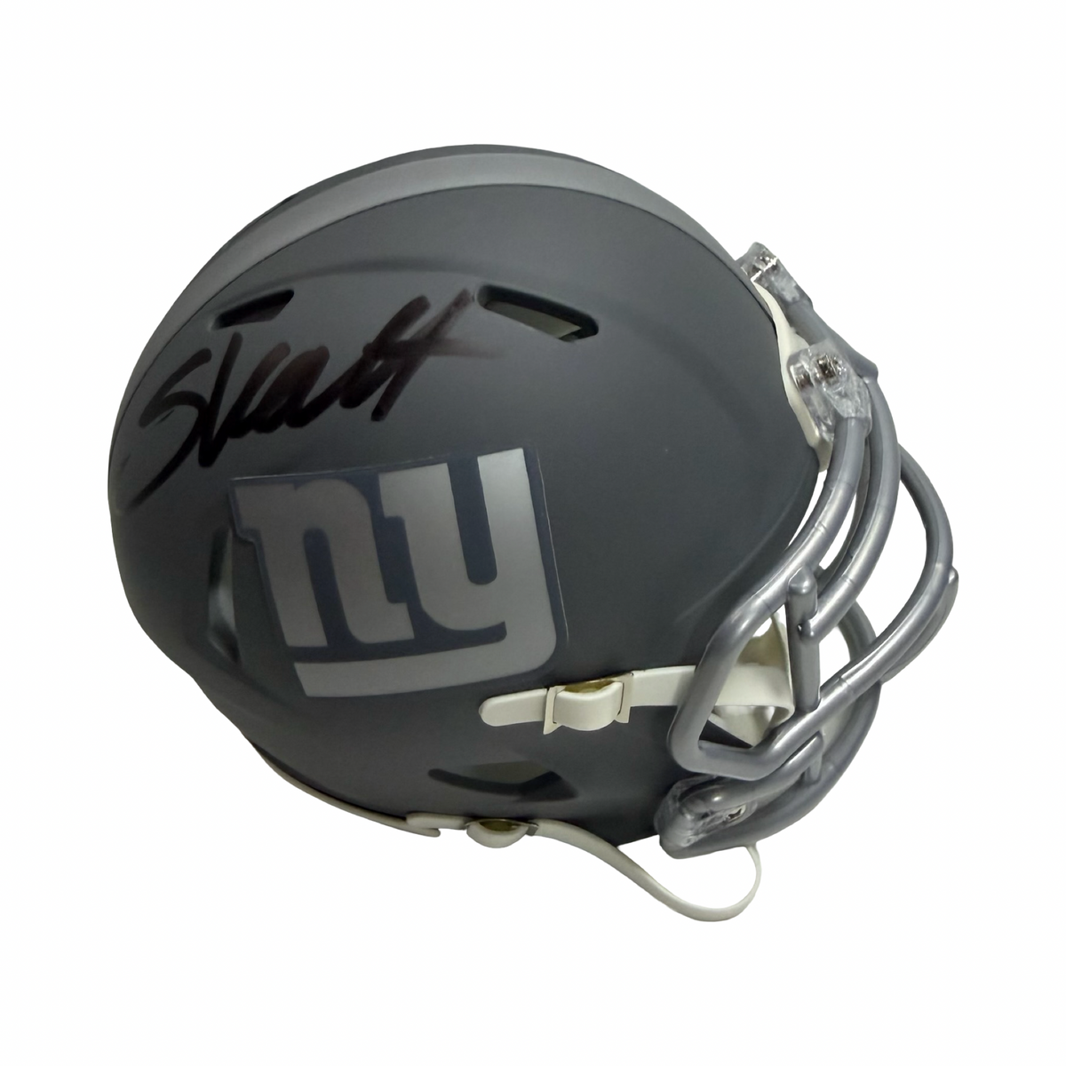 Cam Skattebo Autographed New York Giants Slate Mini Helmet Beckett BAS product image 1, provided for visual reference and