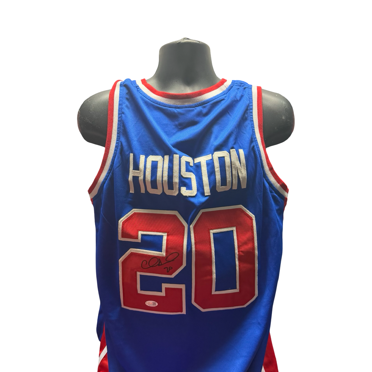 Allan Houston Signed Detroit Pistons Autographed Basketball Jersey AUTO JSA COA product image 1, provided for visual
