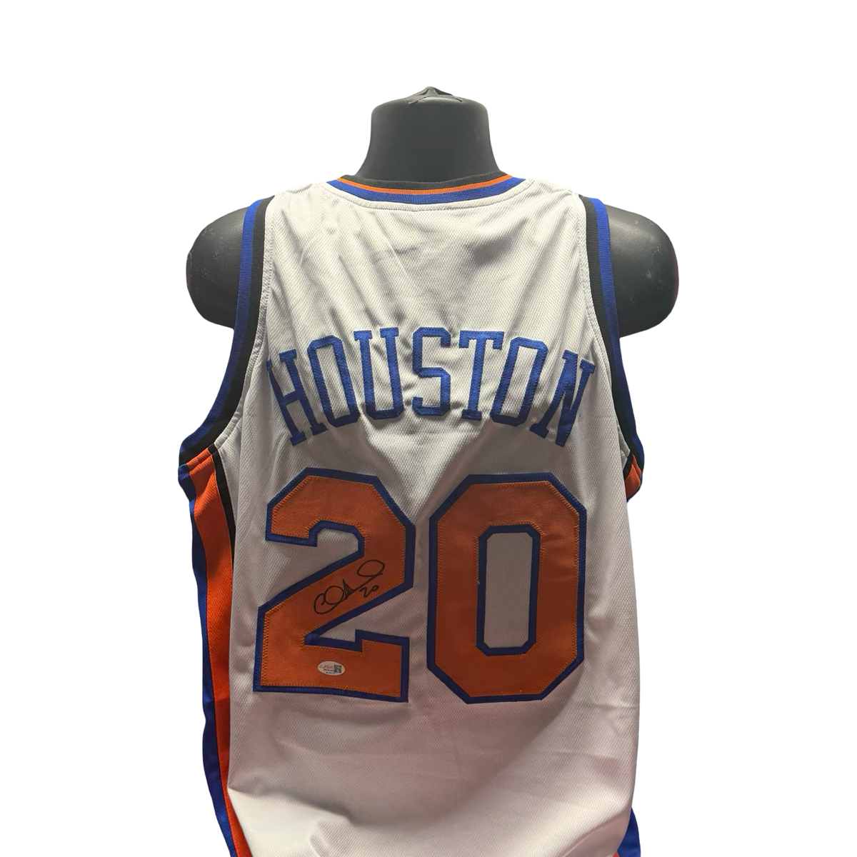Allan Houston Signed New York Knicks Autographed Basketball White Jersey AUTO JSA COA product image 1, provided for visual
