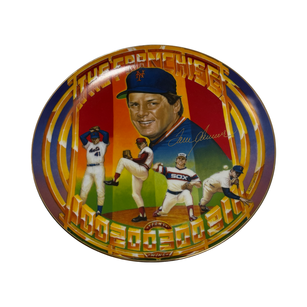 New York Mets Tom Seaver Sports Impressions Gold Edition Collector Plate 1989 product image 1, provided for visual reference