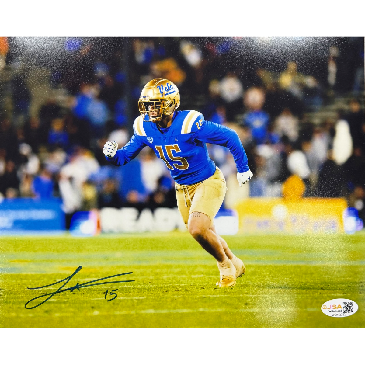 Laiatu Latu Signed UCLA Bruins 8x10 Photo Autographed NCAA JSA COA product image 1, provided for visual reference and