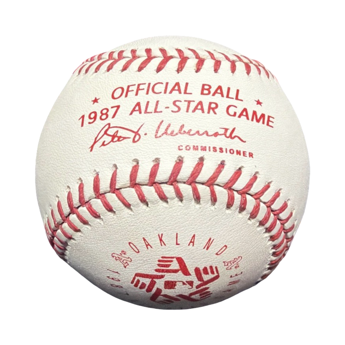 1987 MLB All Star Game Rawlings Official Baseball Oakland Athletics product image 1, provided for visual reference and