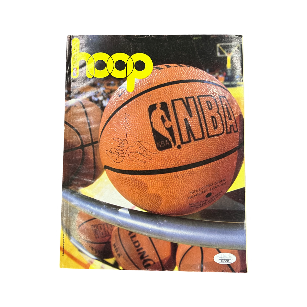 Chuck Daly Autographed Hoop NBA Program JSA product image 1, provided for visual reference and product detail review