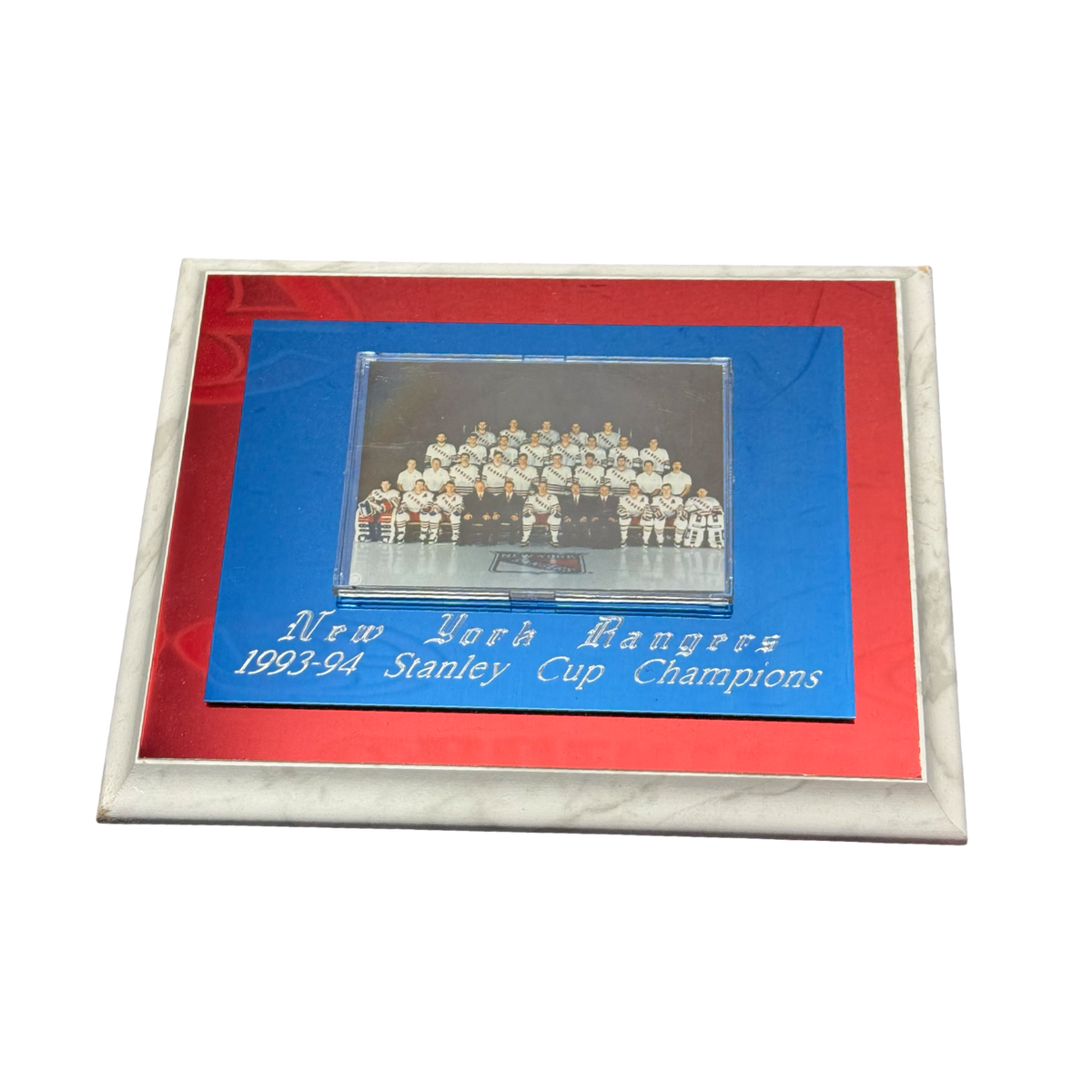 1994 Stanley Cup New York Rangers Championship Plaque product image 1, provided for visual reference and product detail