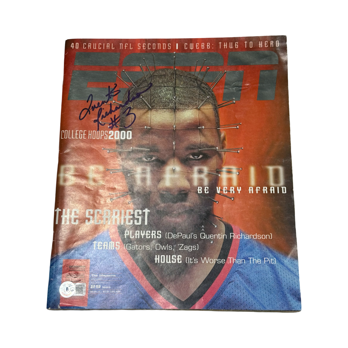 Quentin Richardson Espn Mag Beckett product image 1, provided for visual reference and product detail review
