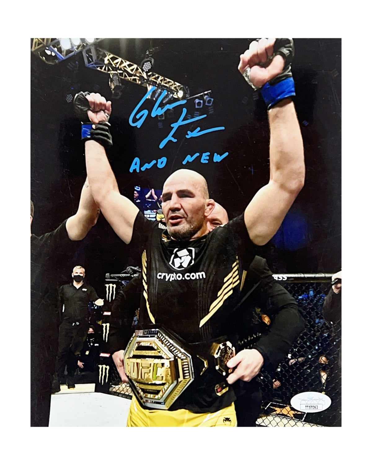 Glover Teixeira Autographed UFC 8x10 "And New" Inscription JSA product image 1, provided for visual reference and product