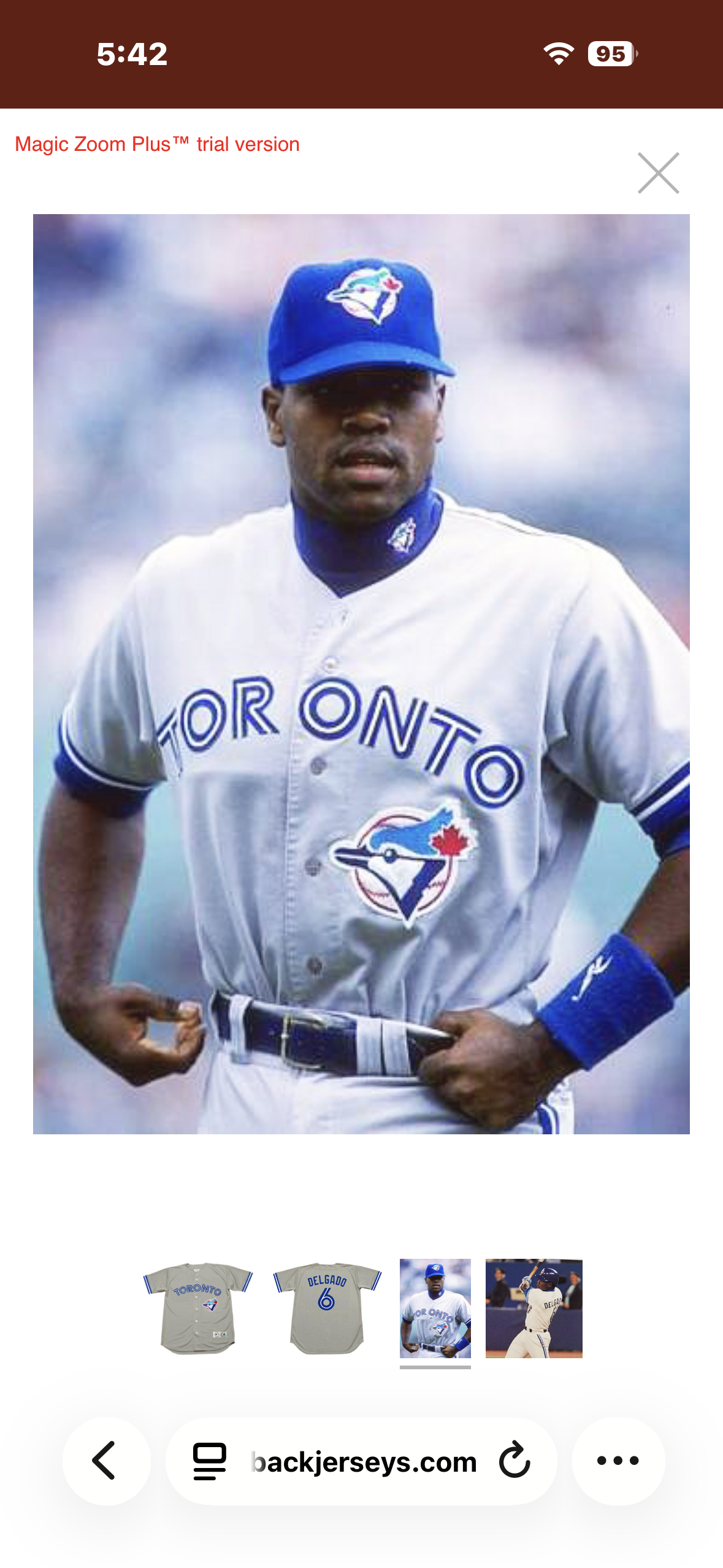 Carlos Delgado Toronto Blue Jays Official MLB Majestic product image 3