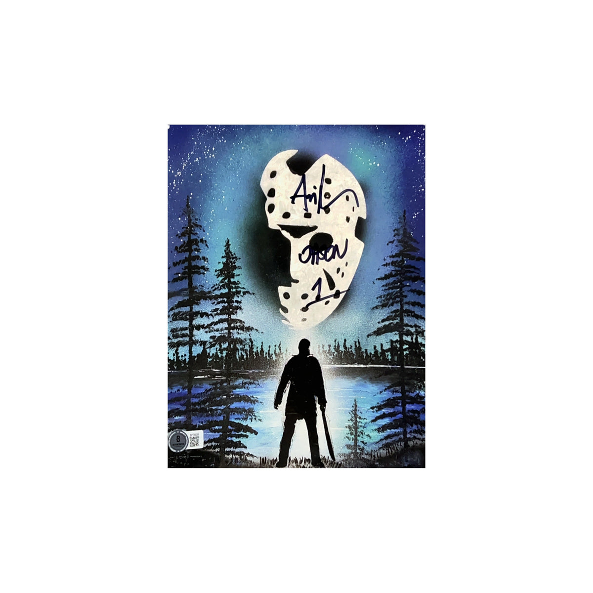 Ari Lehman Autographed Friday The 13th Mask In The Sky 8x10 Beckett product image 1, provided for visual reference and
