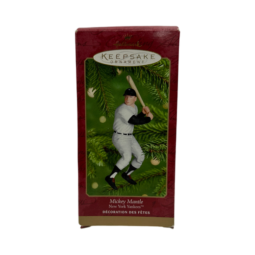 2001 Mickey Mantle Hallmark Keepsake Ornament product image 1, provided for visual reference and product detail review