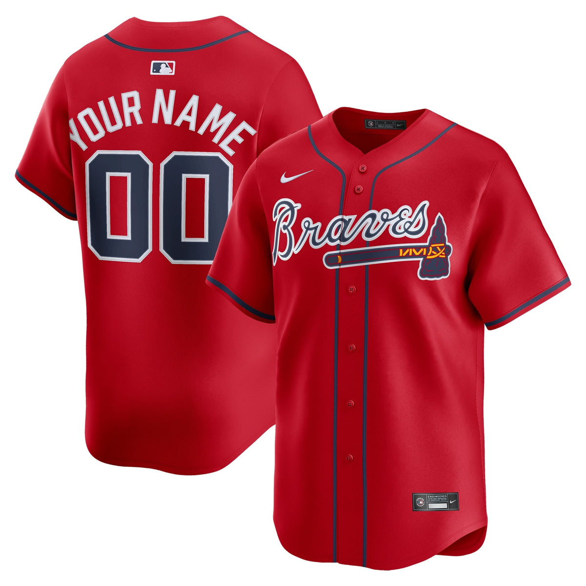 Atlanta Braves Any Name and Number customized YOUTH KIDS product image 1
