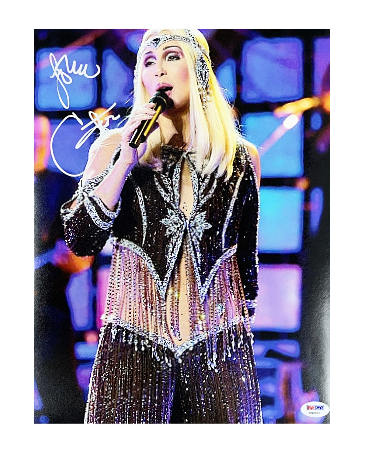 Cher Autographed Close-Up 11x14 PSA product image 1, provided for visual reference and product detail review
