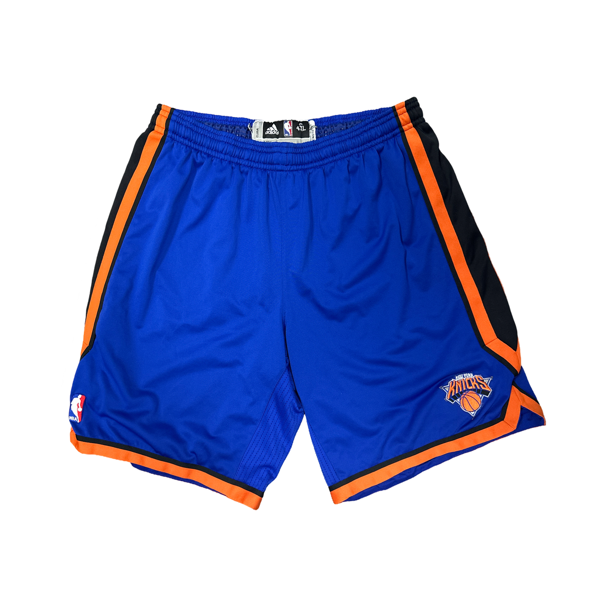 J.R. Smith Game Used NBA New York Knicks Blue Basketball Shorts product image 1, provided for visual reference and product