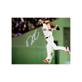 Dustin Pedroia Autographed Boston Red Sox Jump Throw 8x10 Steiner CX - Unframed product image 1, provided for visual