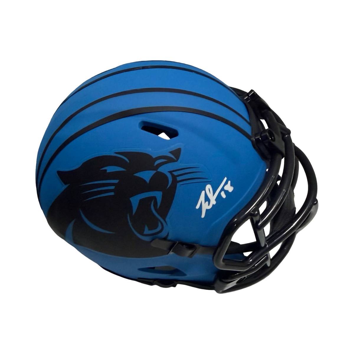 Jalen Coker Autographed Carolina Panthers Rave Mini Helmet Beckett product image 1, provided for visual reference and