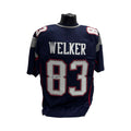 Wes Welker Navy Blue New England Patriots Autographed Jersey JSA product image 1, provided for visual reference and product