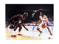 Allen Iverson Autographed Philadelphia 76ers vs Jordan 11x14 Beckett product image 1, provided for visual reference and