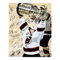 2003 Stanley Cup New Jersey Devils Autographed Team Signed Trophy 16x20 17 Total Sigs Steiner CX product image 1, provided