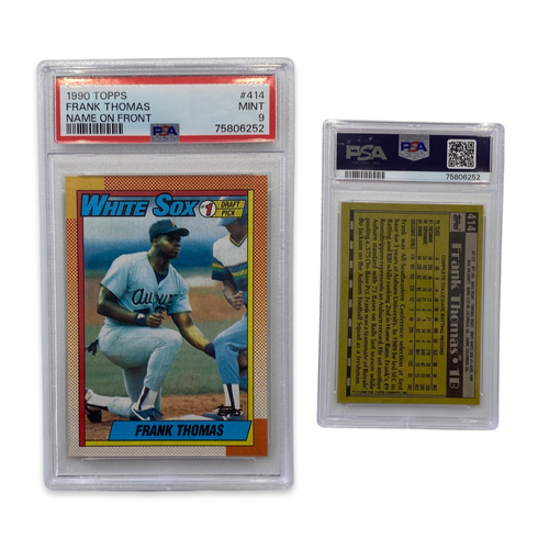 1990 Frank Thomas Topps #1 Draft Pick #414 PSA MINT 9 product image 1, provided for visual reference and product detail