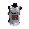 Steve Novak Autographed New York Knicks White Jersey Blue Stripe Inscribed Novakaine Beckett BAS product image 1, provided