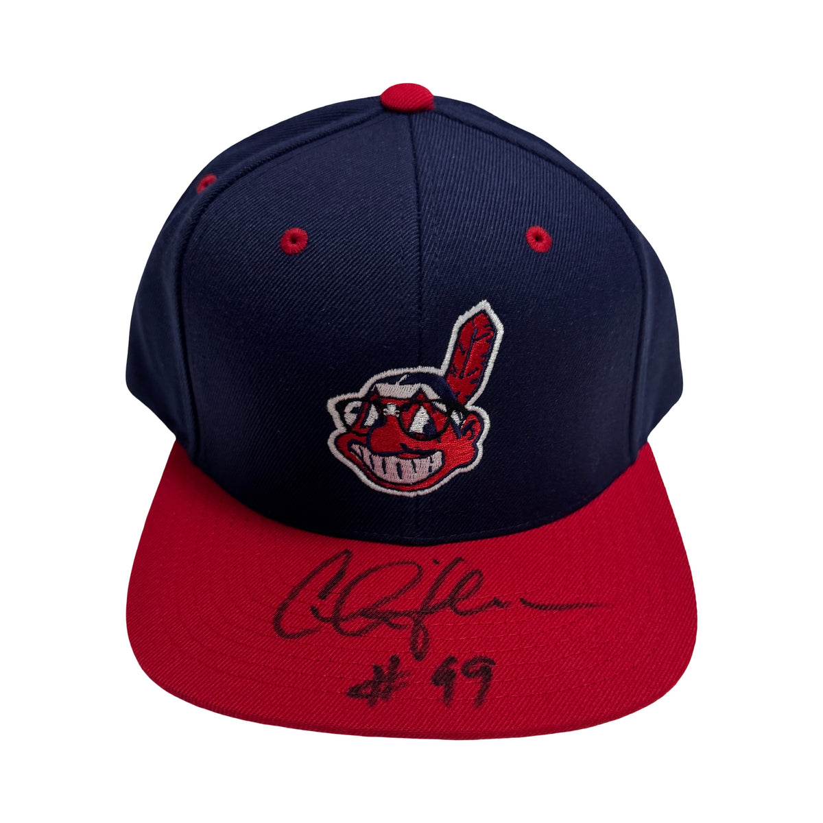 Charlie Sheen Major League Snapback Hat Beckett BAS product image 1, provided for visual reference and product detail review