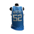 James Worthy Autographed & Inscribed North Carolina Light Blue and White Jersey BAS product image 1, provided for visual