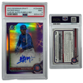 2022 Nazier Mule Autographed Bowman Chrome Draft Prospects Purple Refractor /250 #CDANME PSA MINT 9 product image 1,
