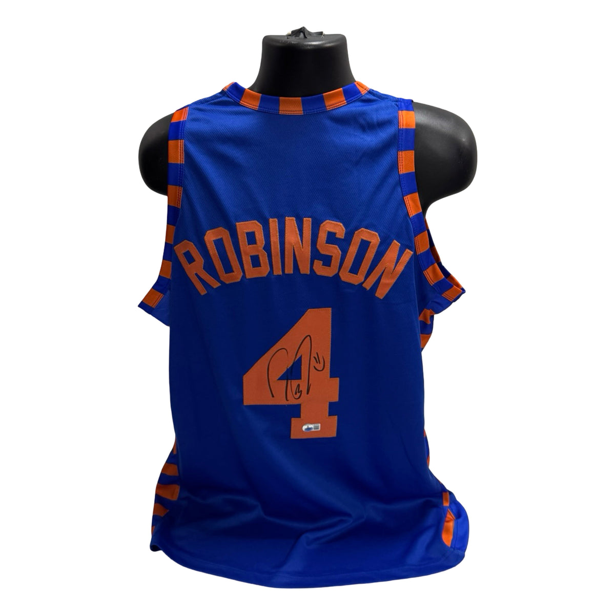 Nate Robinson Autographed New York Knicks Classic Blue Orange Checker Jersey Beckett product image 1, provided for visual