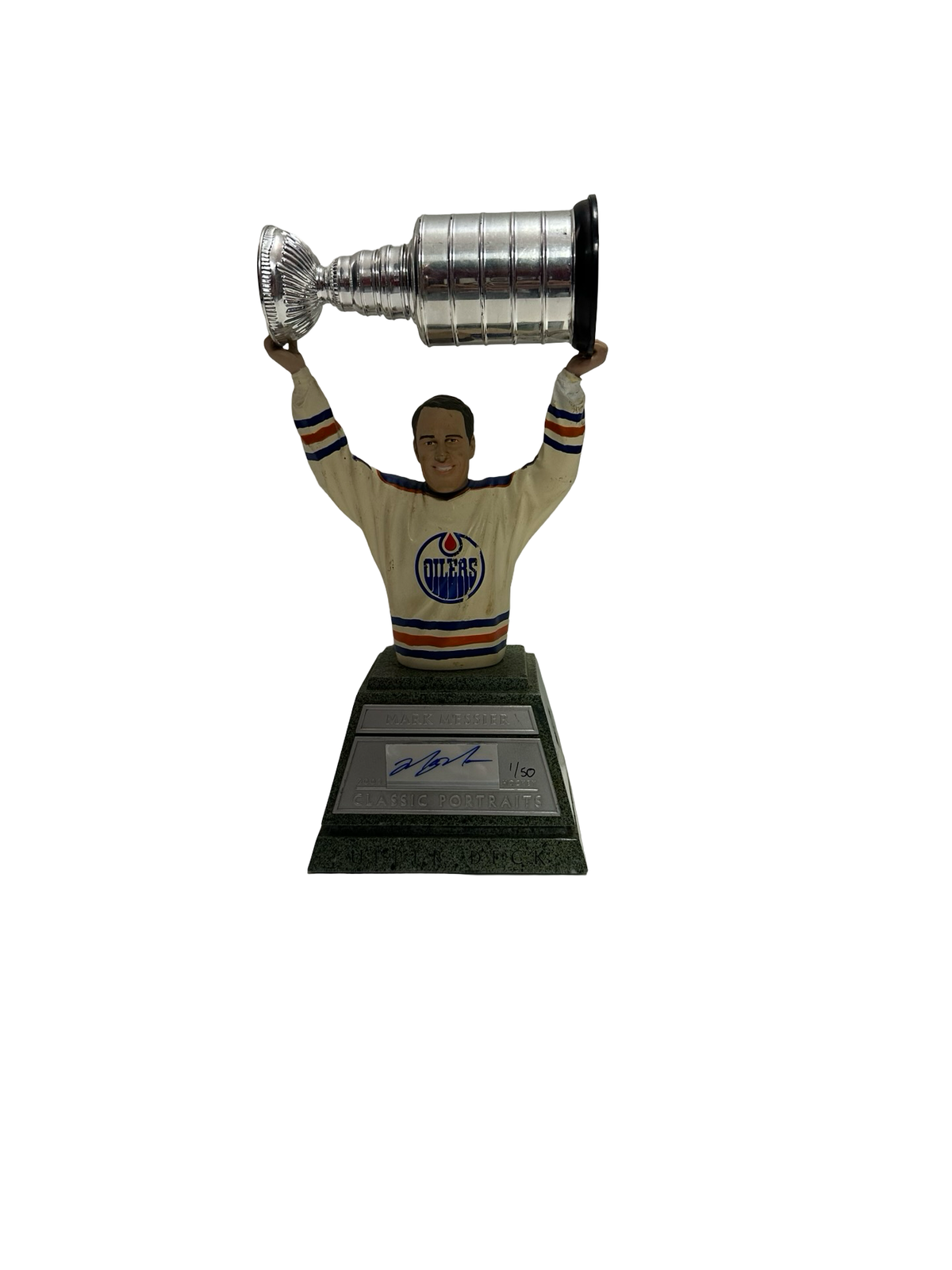 Mark Messier Autographed Houston Oilers Stanley Cup Trophy JSA product image 1, provided for visual reference and product