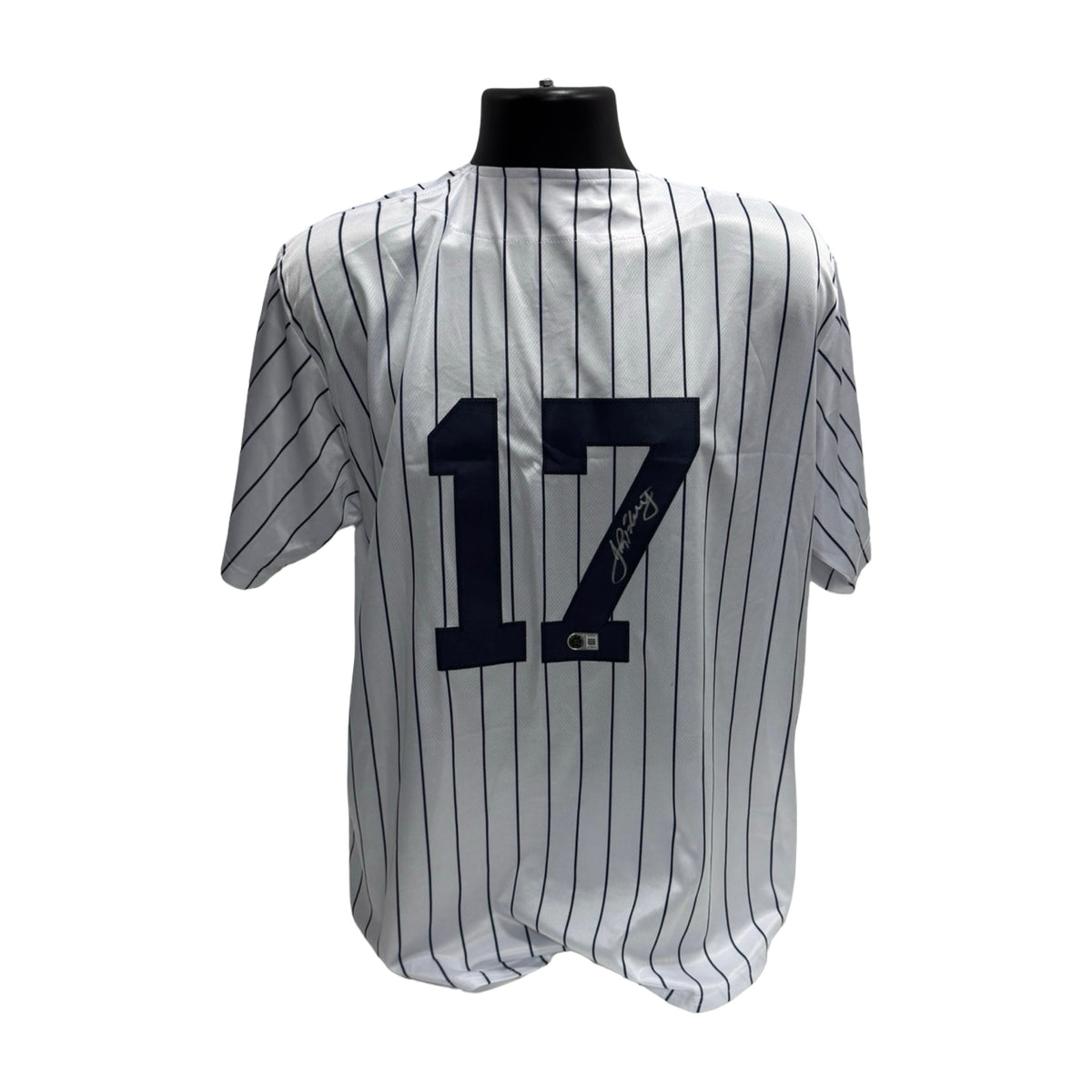 John Flaherty Autographed New York Yankees Pinstripe Jersey Beckett BAS product image 1, provided for visual reference and