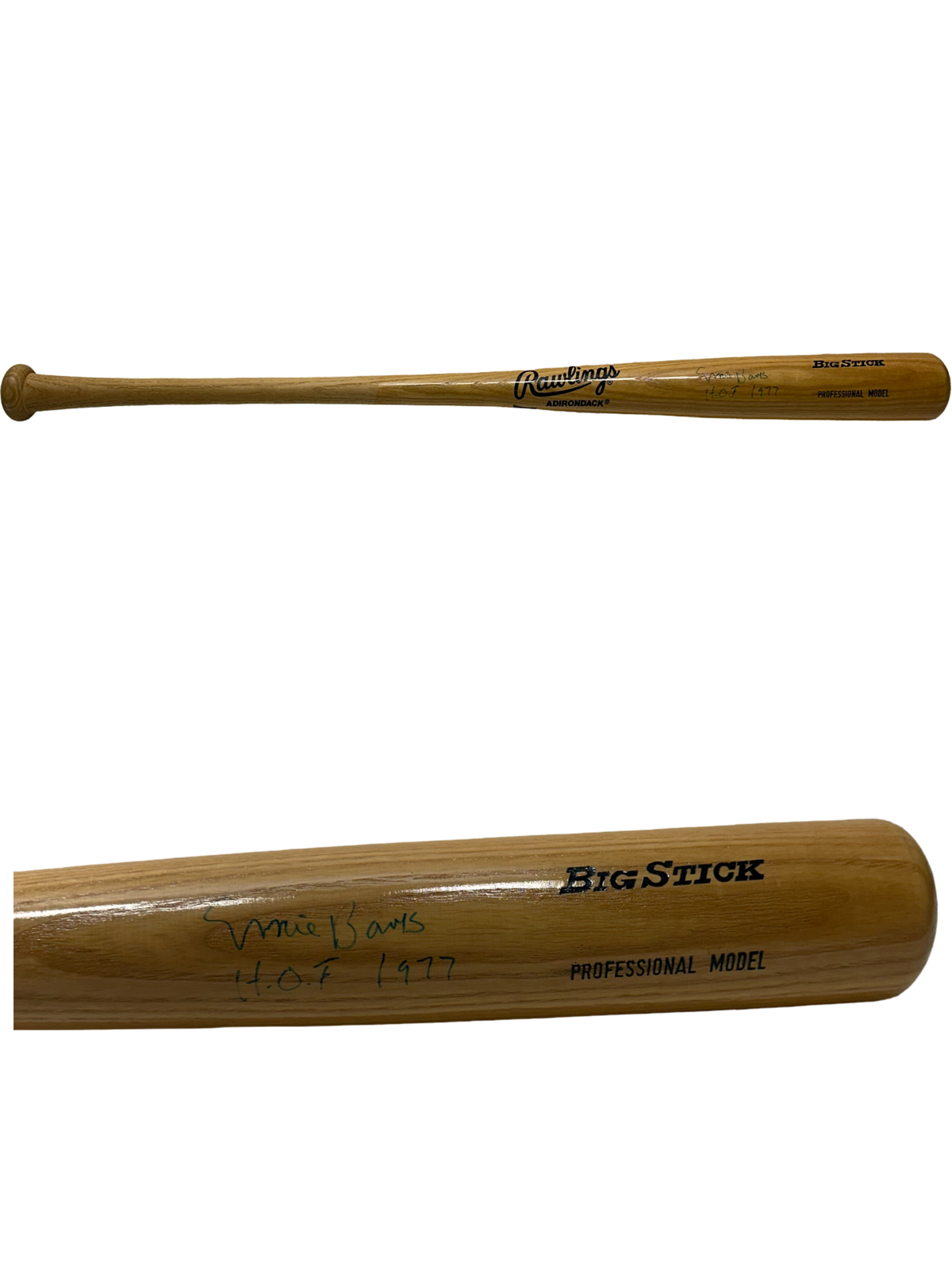 Ernie Banks Autographed Chicago Cubs Rawlings Big Stick Bat JSA product image 1, provided for visual reference and product