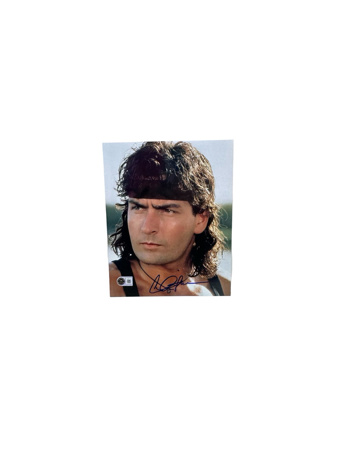 Charlie Sheen Autographed Hot Shots Movie Solo 8x10 Beckett BAS product image 1, provided for visual reference and product