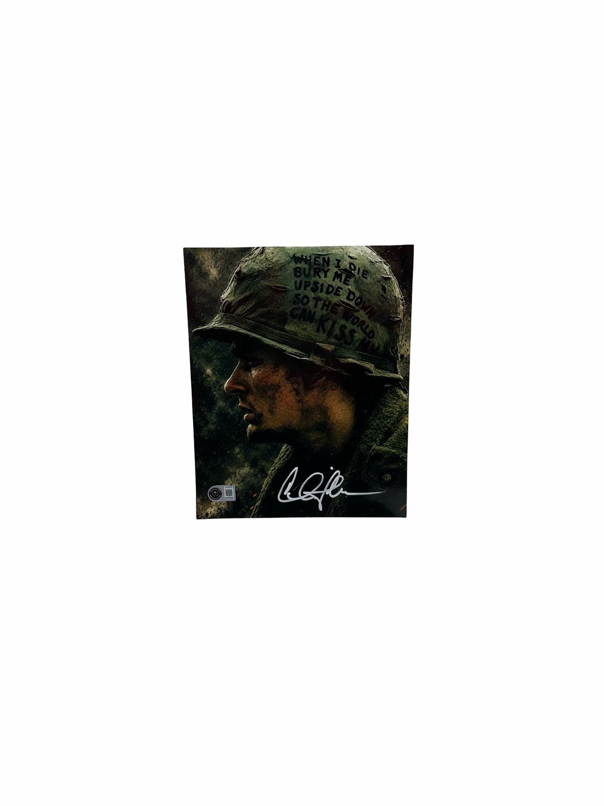 Charlie Sheen Autographed Platoon Movie Photo 8x10 BAS product image 1, provided for visual reference and product detail