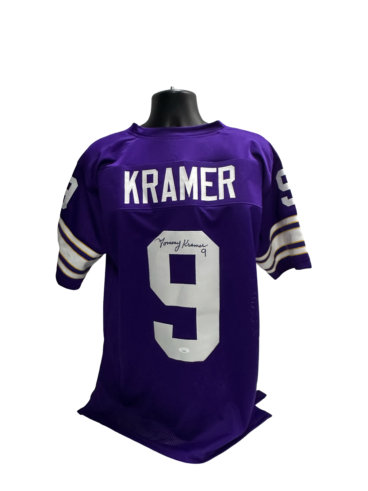 Tommy Kramer Autographed Vikings Jersey JSA product image 1, provided for visual reference and product detail review