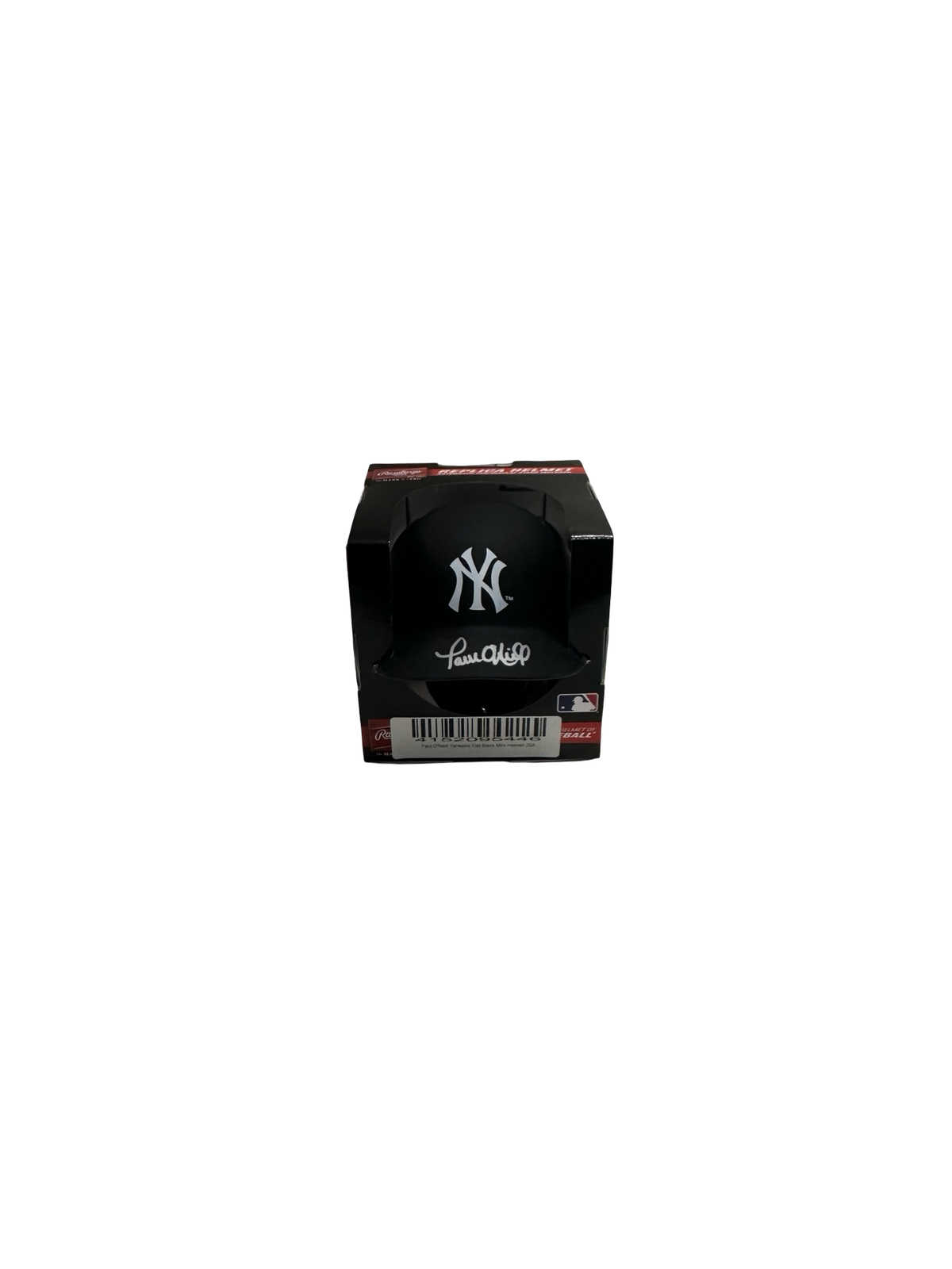 Paul O’Neill Autographed Flat Black Mini Helmet JSA COA product image 1, provided for visual reference and product detail