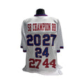 Brandon Jacobs Ahmad Bradshaw White Red Lettering New York Giants Autographed Jersey Signed JSA COA product image 1,