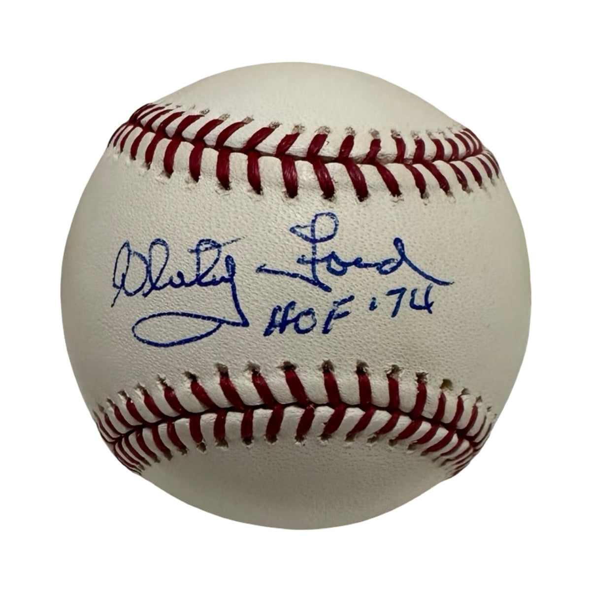 Whitey Ford Autographed Hall of Fame 1974 Baseball PSA COA product image 1, provided for visual reference and product detail