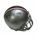 Troy Smith Autographed Ohio State Silver Mini Helmet Beckett product image 1, provided for visual reference and product