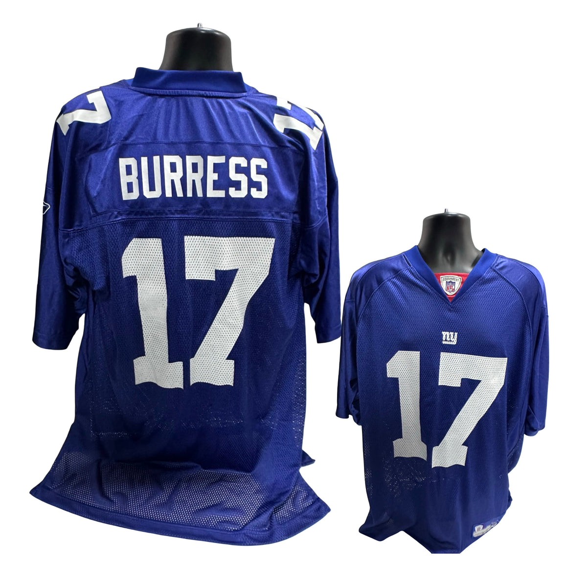 Plaxico Burress Unsigned New York Giants Blue Jersey product image 1, provided for visual reference and product detail review