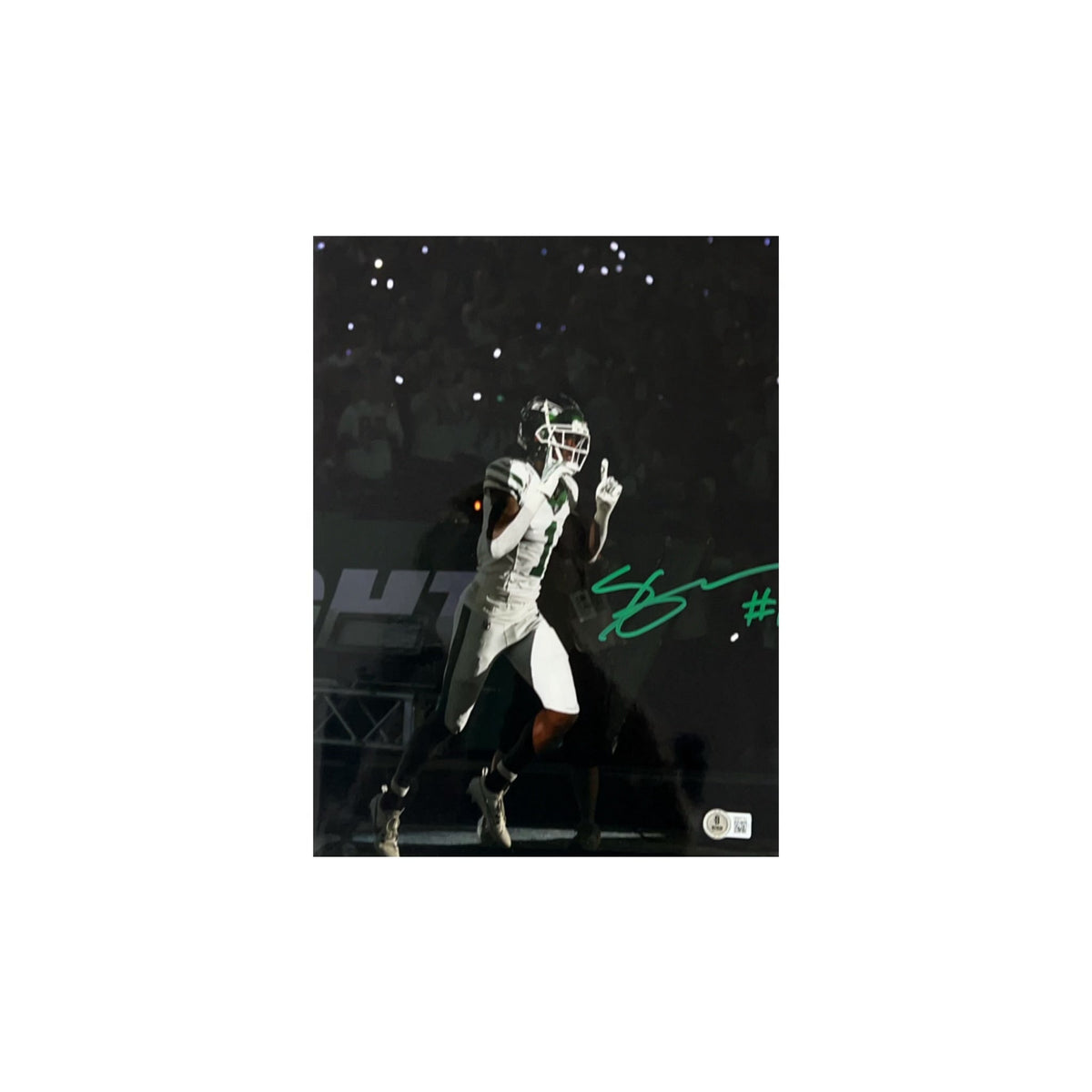 Sauce Gardner Autographed New York Jets Opening Night Blackout 11x14 Beckett product image 1, provided for visual reference